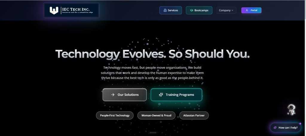 IEC Tech Bootcamps Platform website preview